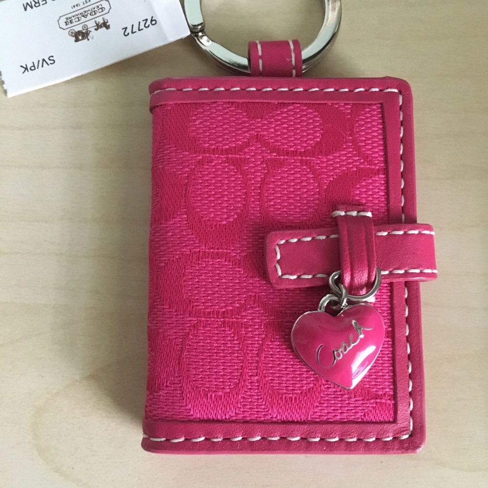 Coach signature key chain